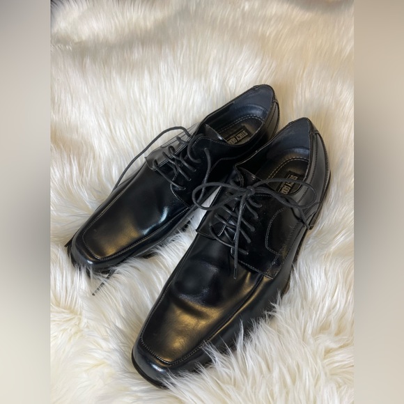 Men’s Dress Shoe by Stacy Adams Black Medium Shine Calhoun Moc Toe Oxford - Picture 7 of 14